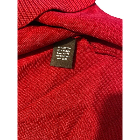 Adrienne Vittadini Cardigan Sweater Womens 3X Rayon/ Nylon Red Short Sleeve‎ - Picture 7 of 7